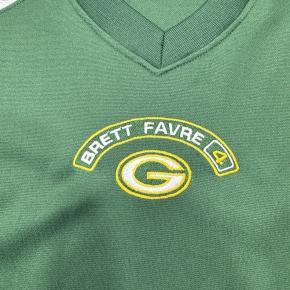 Green Bay Packers Shirt Mens Medium Long Sleeve V‎ Neck Jersey Big Time Player - Picture 7 of 8